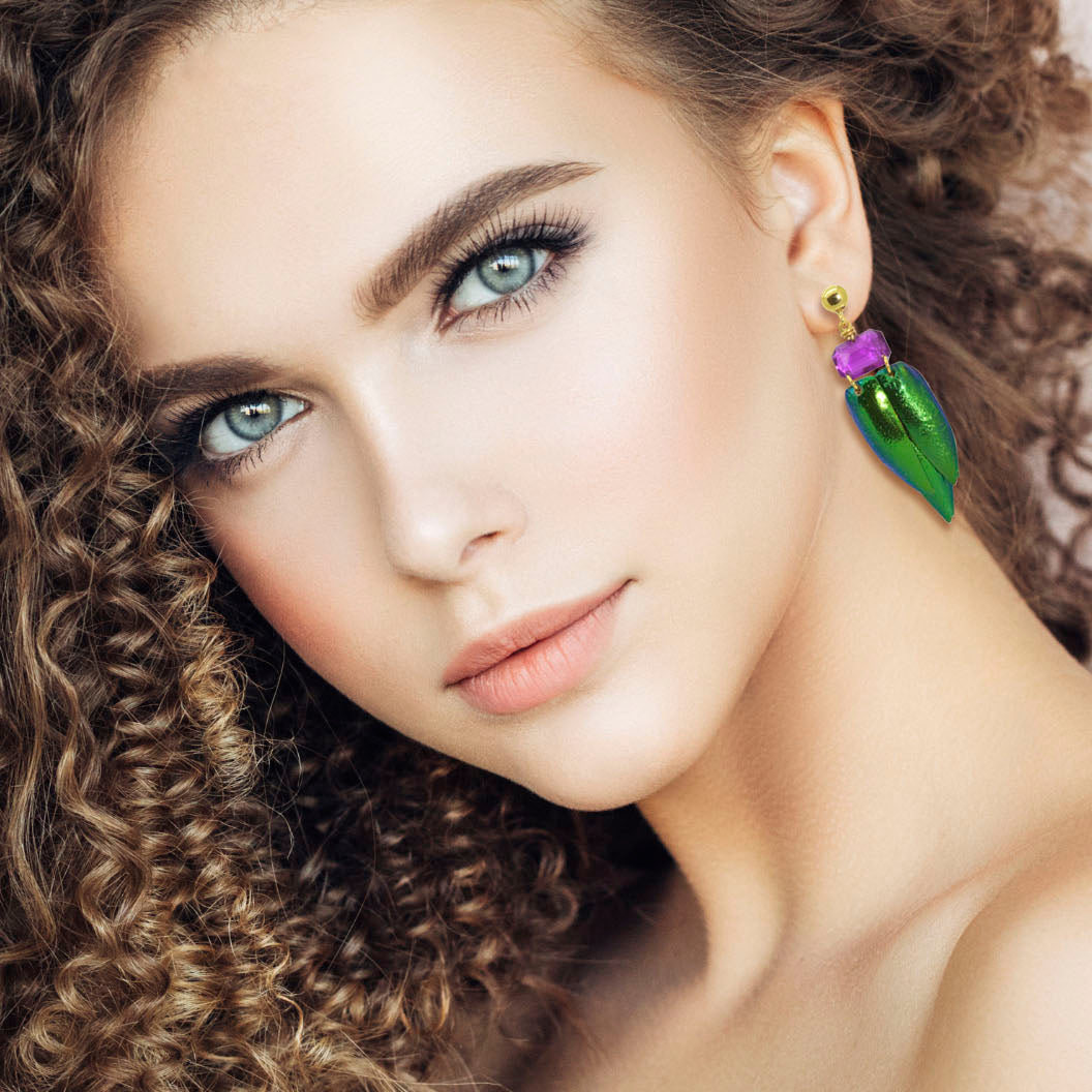 Miccy's | Gemma Beetle - Petite | Skins Earrings