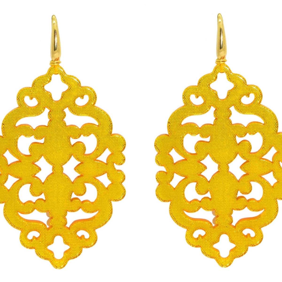 Miccy's Azulejo Illuminating Yellow Resin earrings