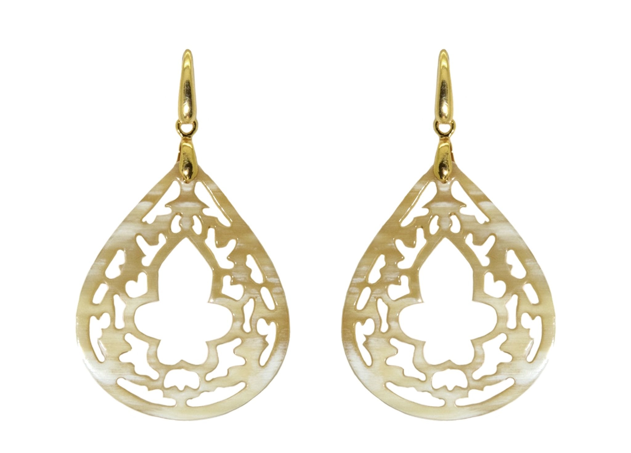 Miccy's | Blond Horn Drops | Horn Earrings