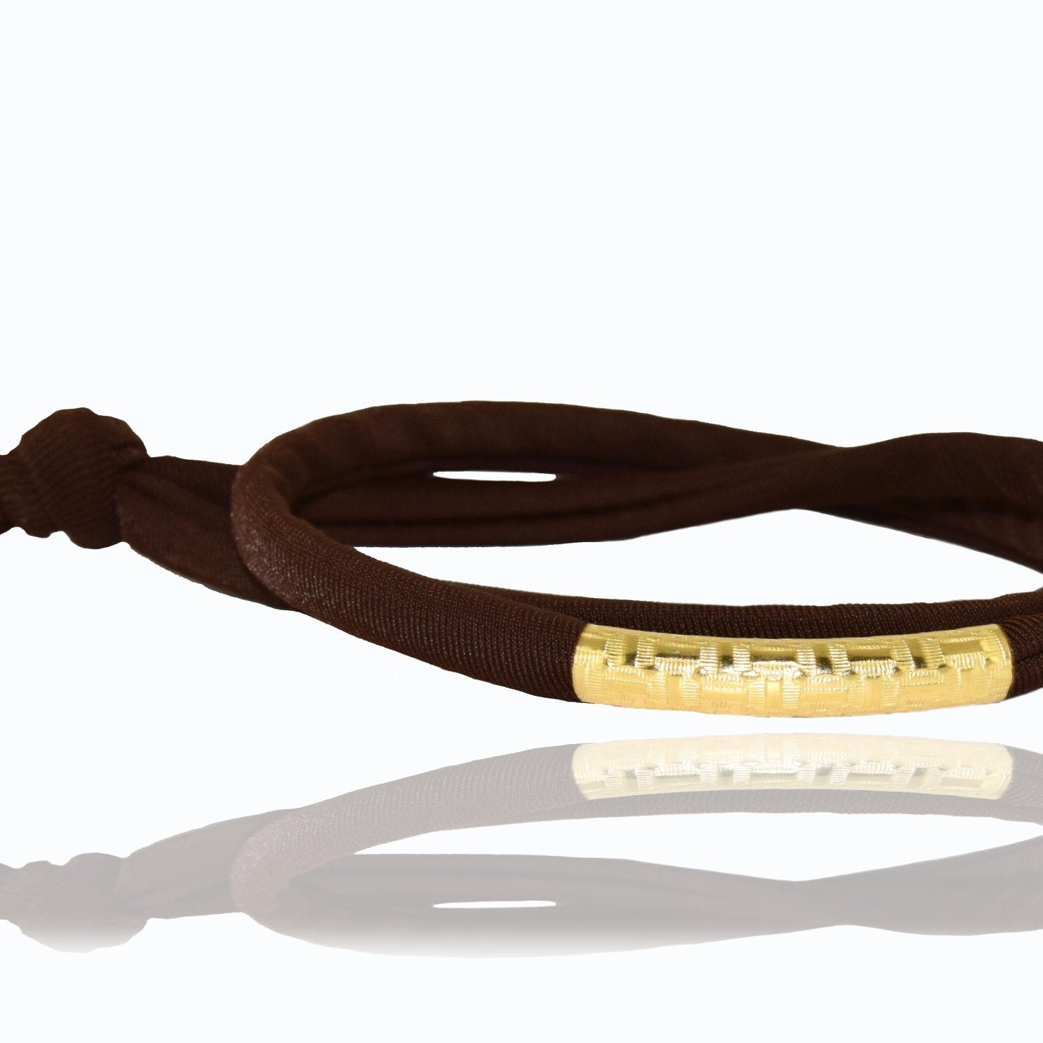 Miccy's | Chocolate Brown 14K Golden Tube Bracelet