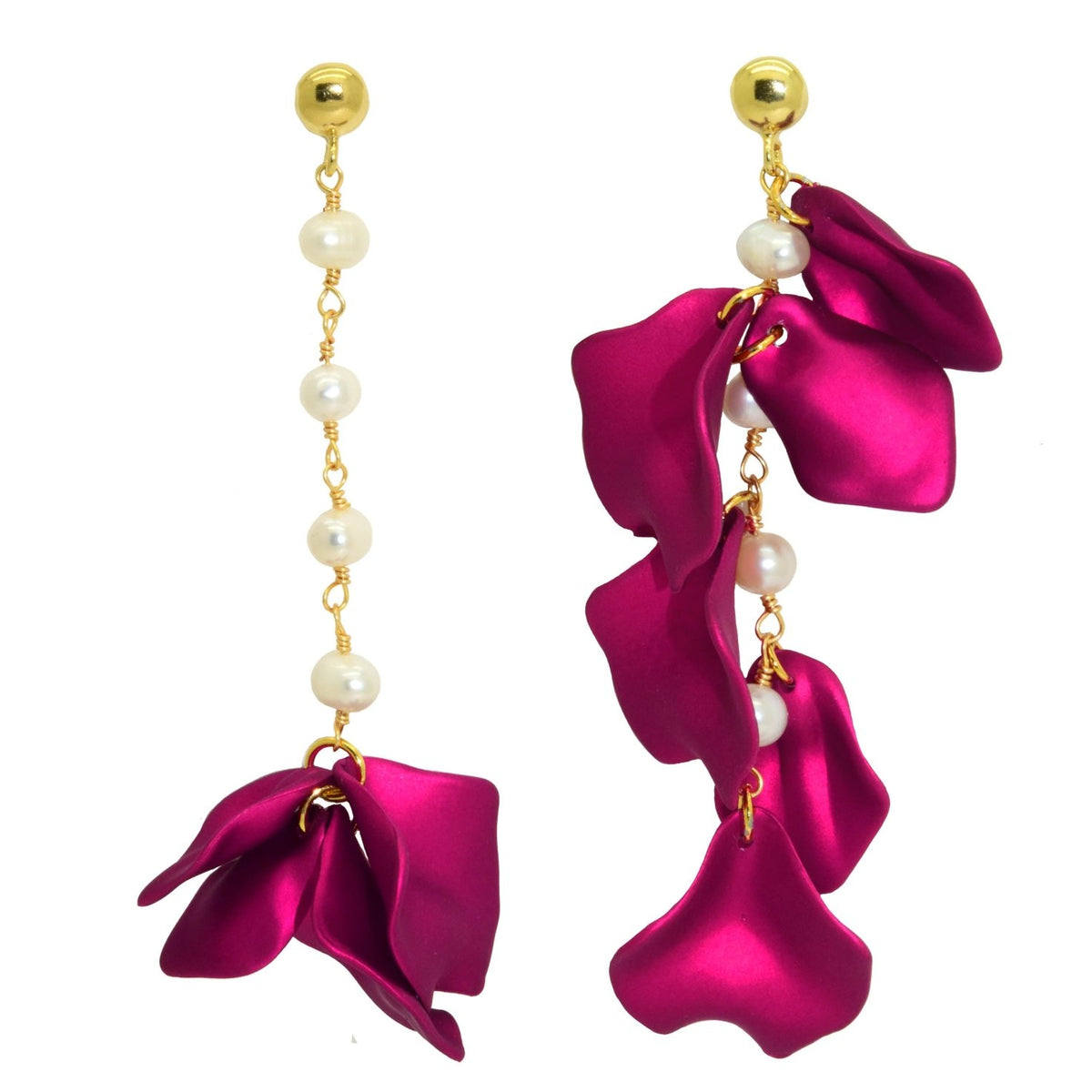 Miccy's Fuchsia Rosa Resin earrings