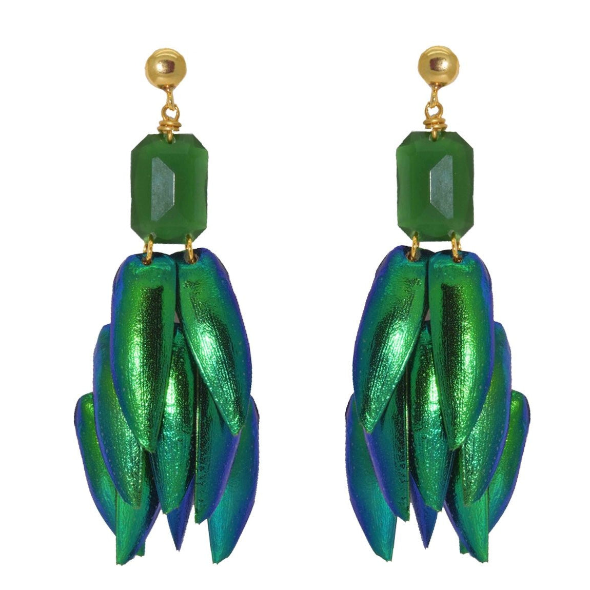 Gemma Beetle Emerald | Skins Earrings - Miccy's Jewelz Europe