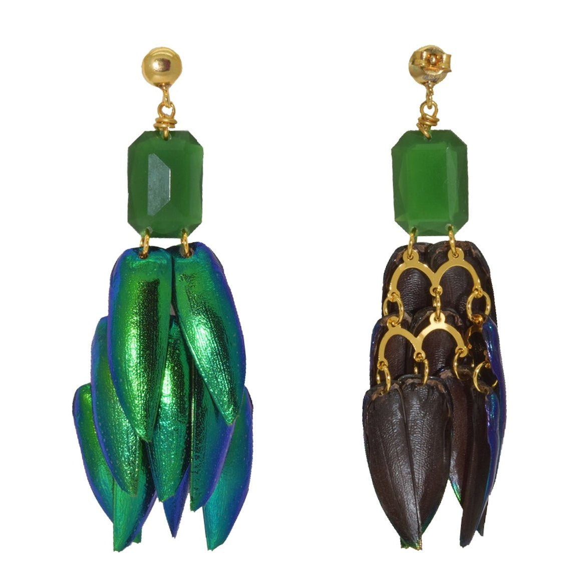 Gemma Beetle Emerald | Skins Earrings - Miccy's Jewelz Europe