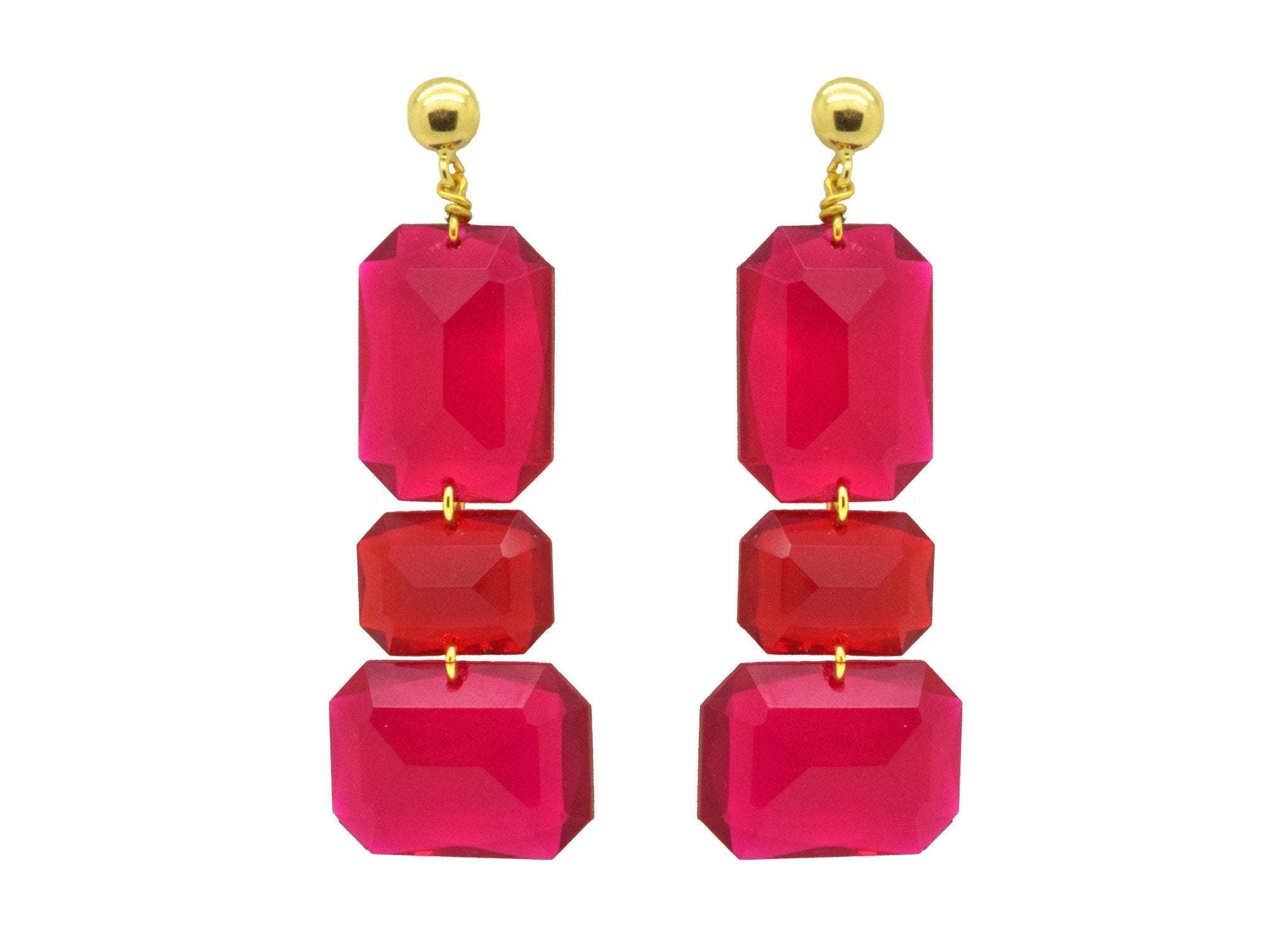 Miccy's | Gemma Hot Pink | Resin Earrings