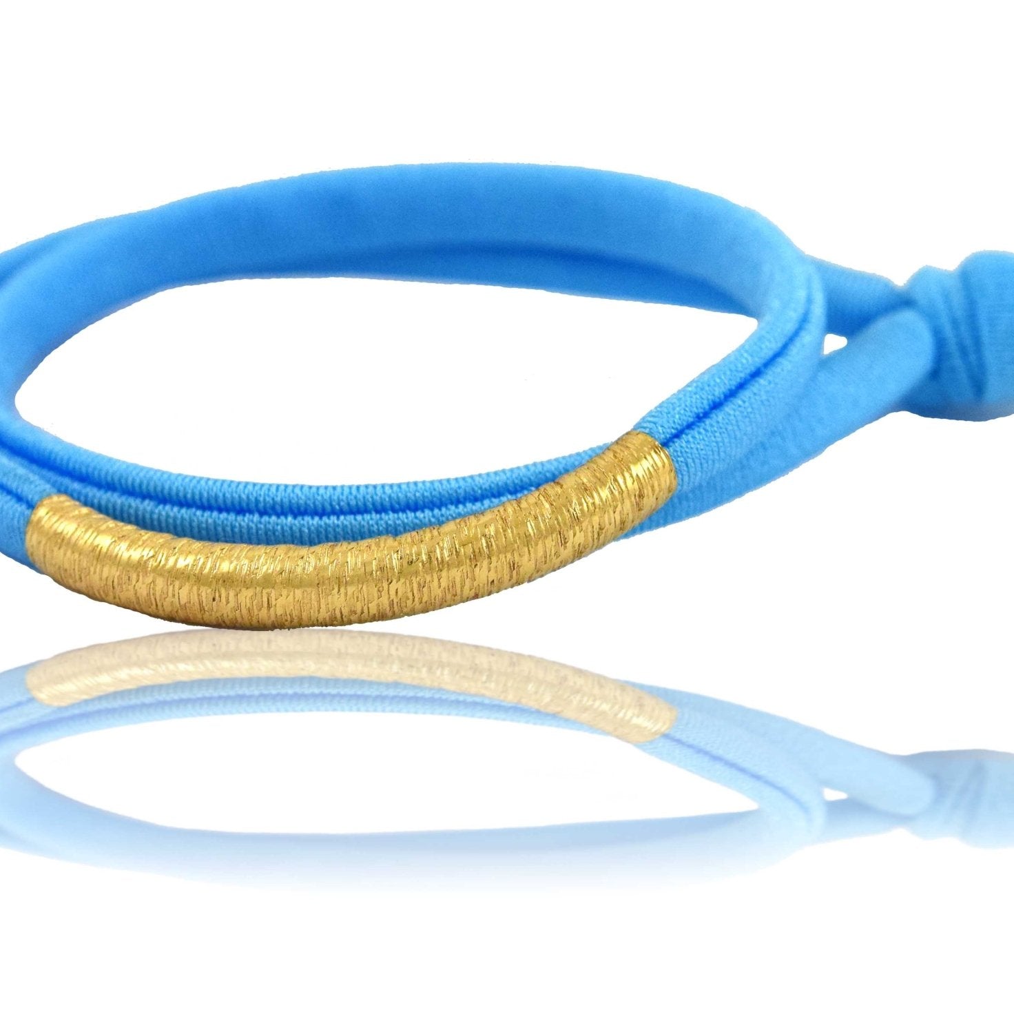 Miccy's | Light Blue 14K Golden Tube Bracelet