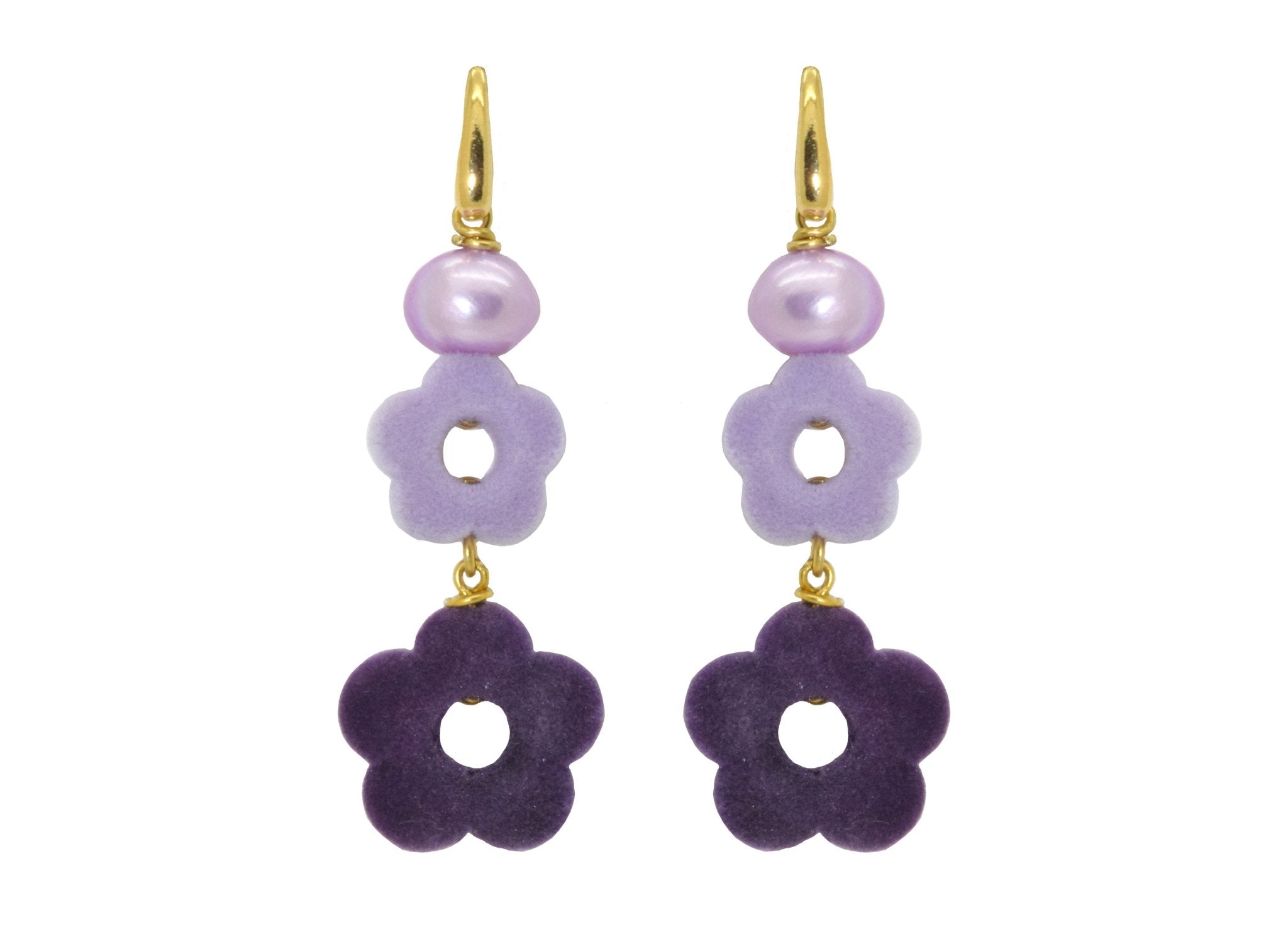 Miccy's | Lilac Flower Power | Resin Earrings
