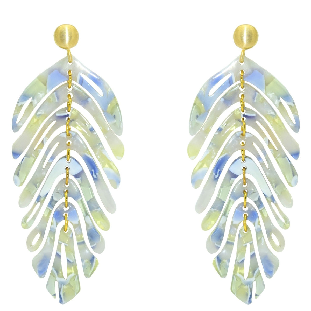Miccy's | Miccy's Corn Flower Field Leaves | Resin Earrings