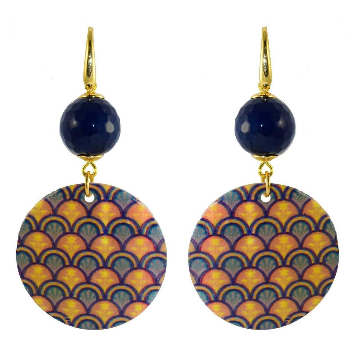 Miccy's MOP Pattern Circles Shell earrings