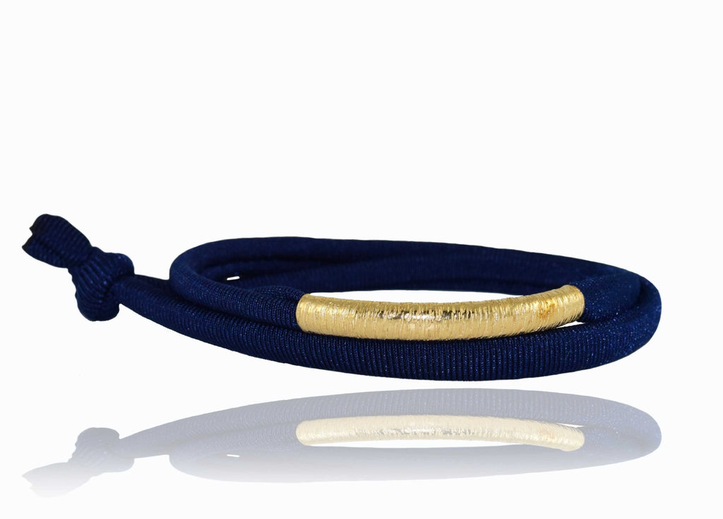 Miccy's | Navy Blue 14K Golden Tube Bracelet