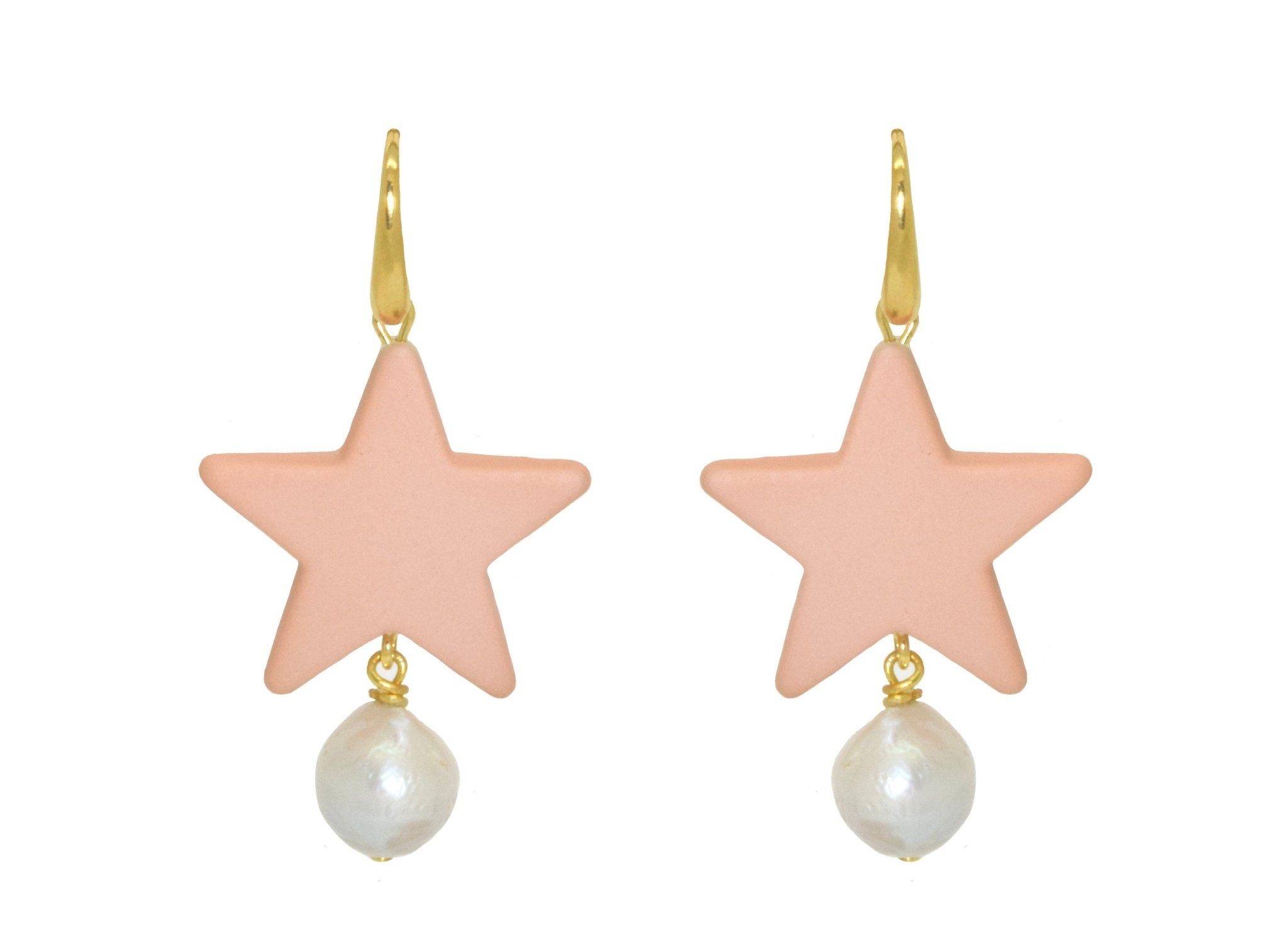 Miccy's | Pearl Star Pastel Pink | Resin Earrings