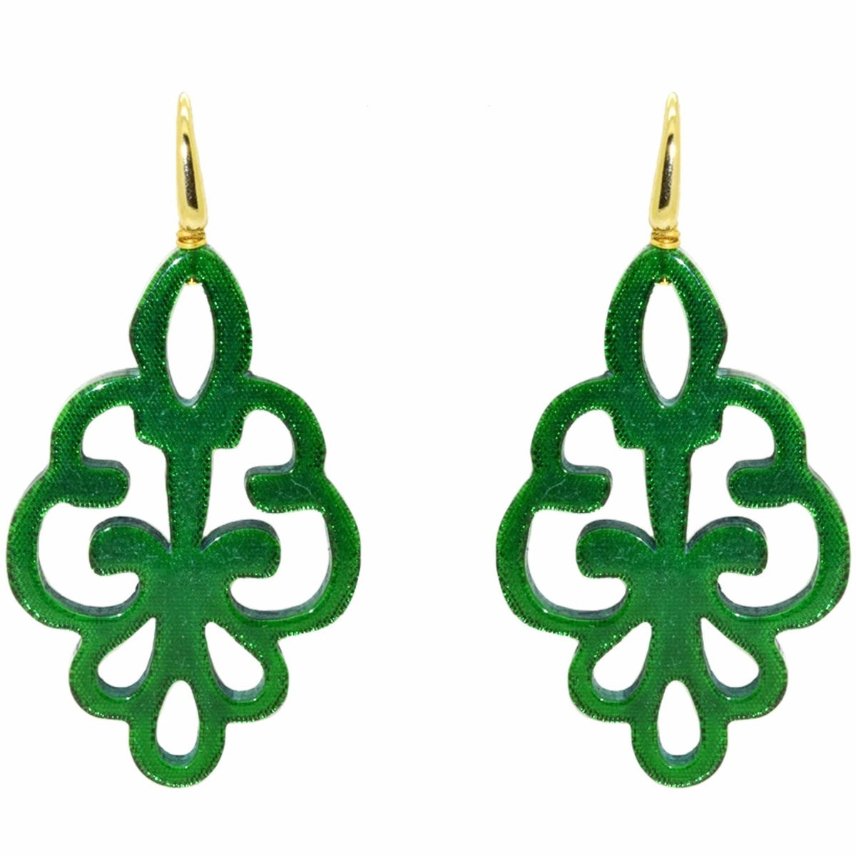 Miccy's Phula Emerald Resin earrings