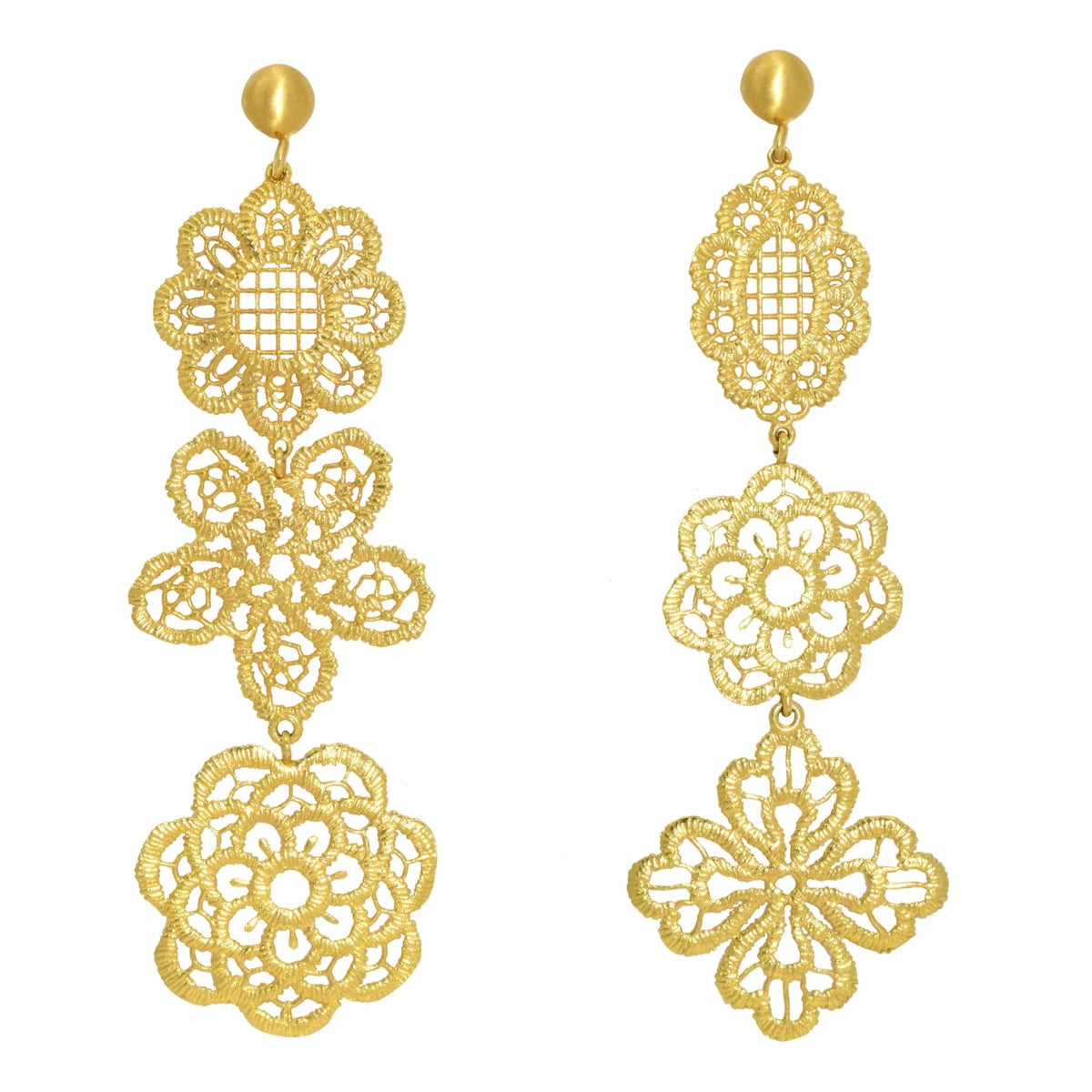 Miccy's Pizzo Gold Gold Line earrings