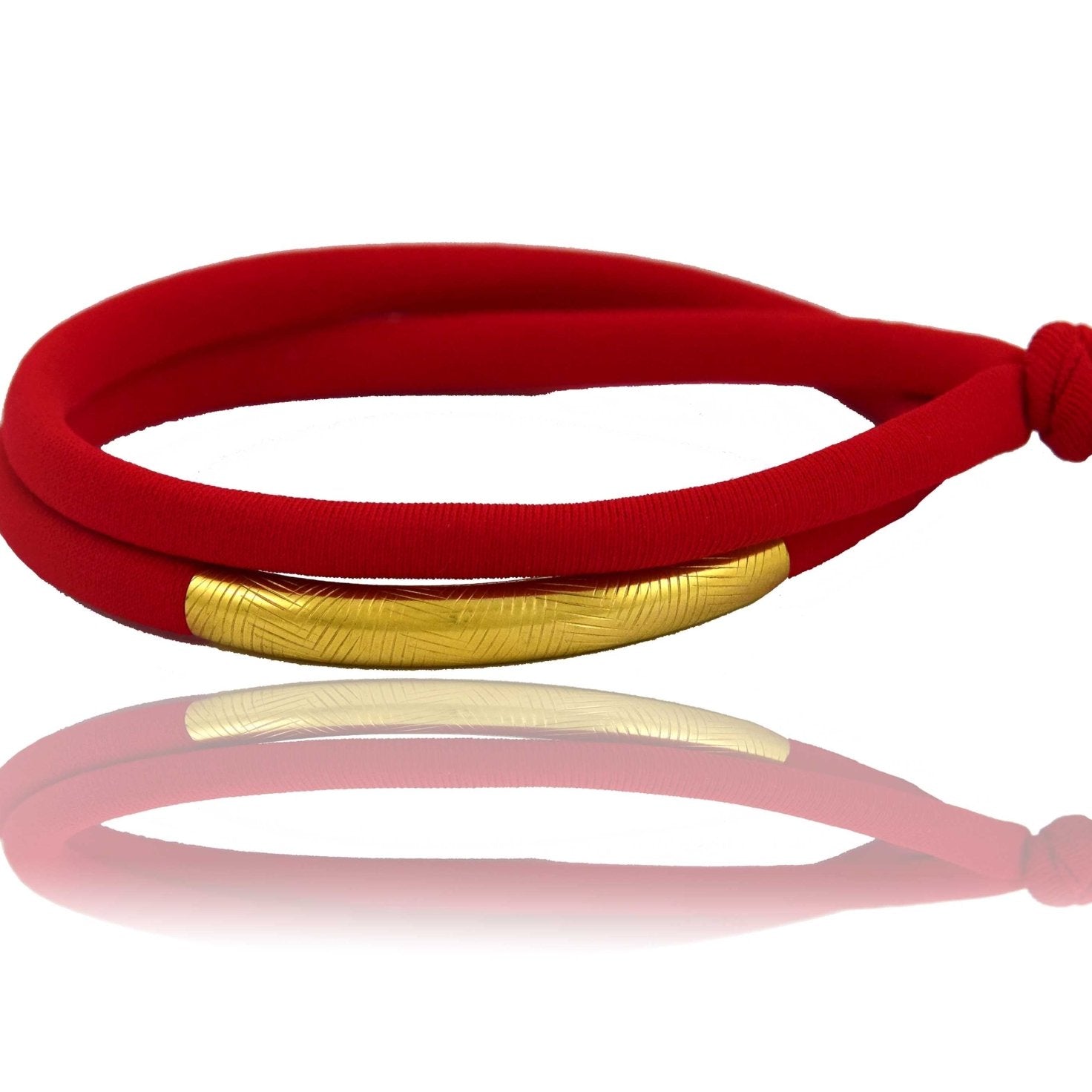 Miccy's | Red 14K Golden Tube Bracelet