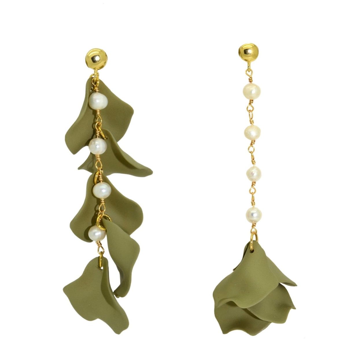 Miccy's Rosa Kaki Resin earrings