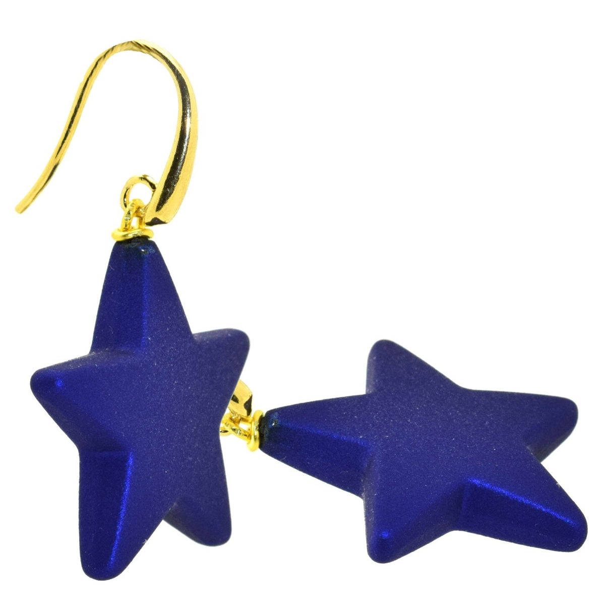 Miccy's Single Star Blue Resin earrings