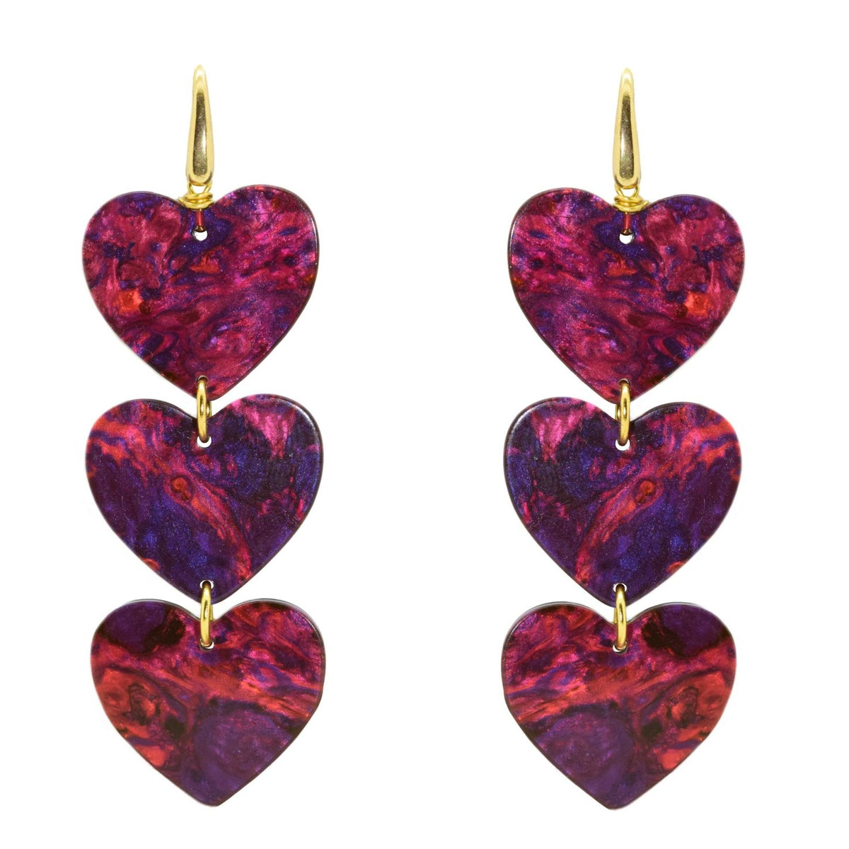 Miccy's | Stargazer Hearts | Resin Earrings