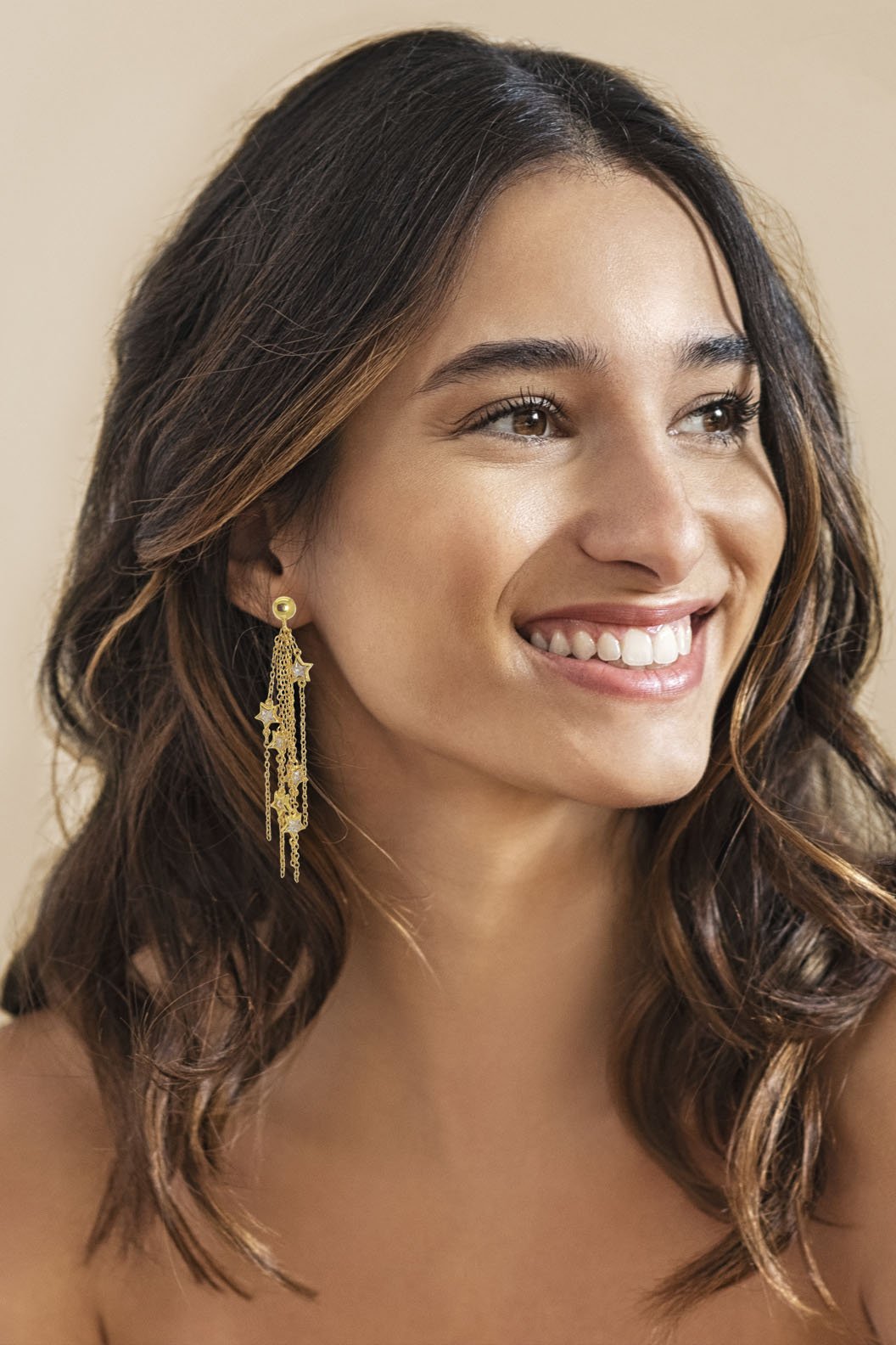 Miccy's | Stars and Stripes | Gold Line Earrings