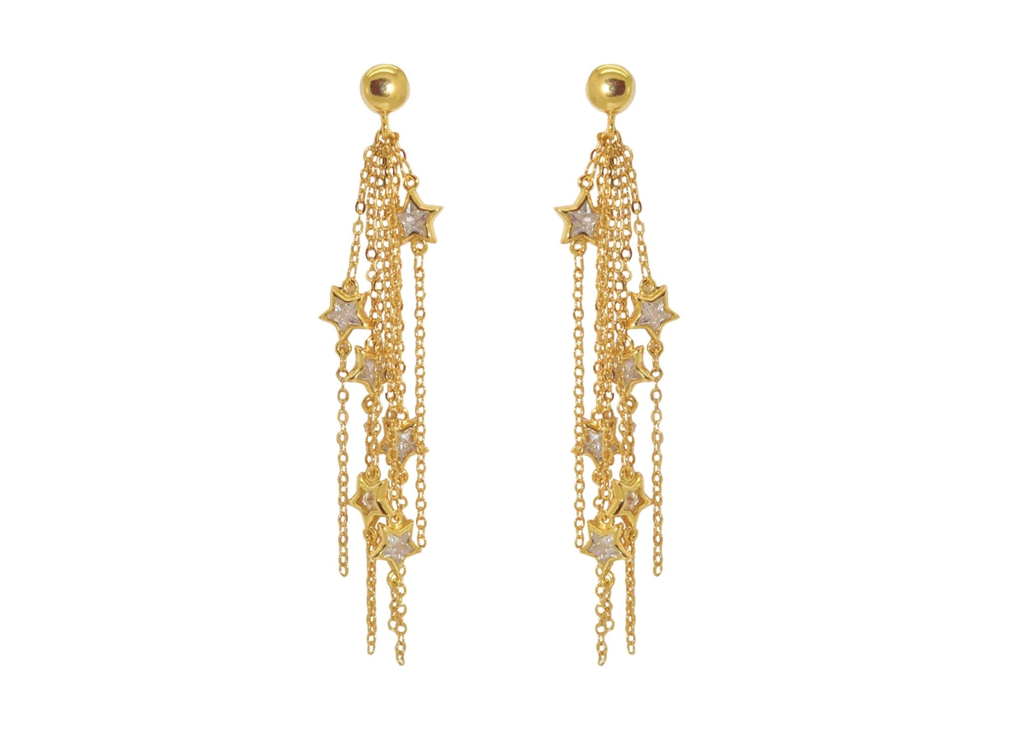Miccy's | Stars and Stripes | Gold Line Earrings