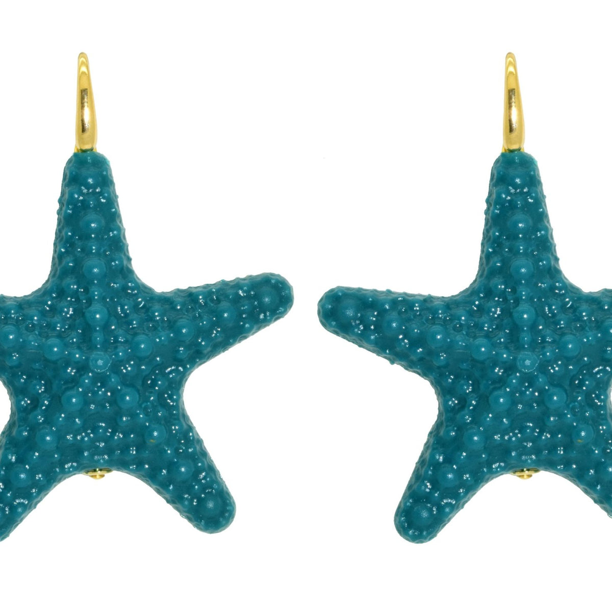 Miccy's | Teal Large Starfishes | Resin Earrings