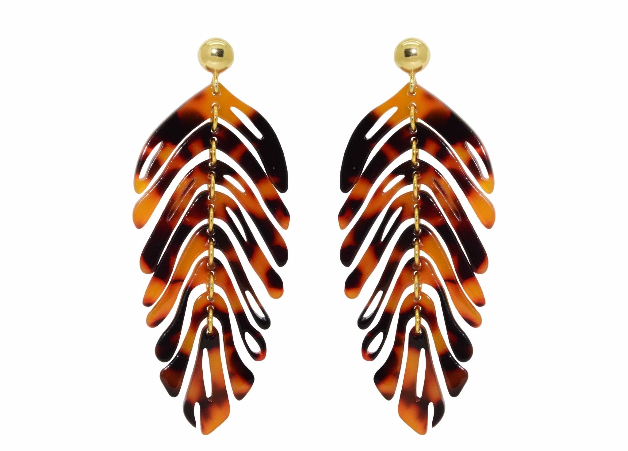 Miccy's | Tortoise Leaves | Resin Earrings