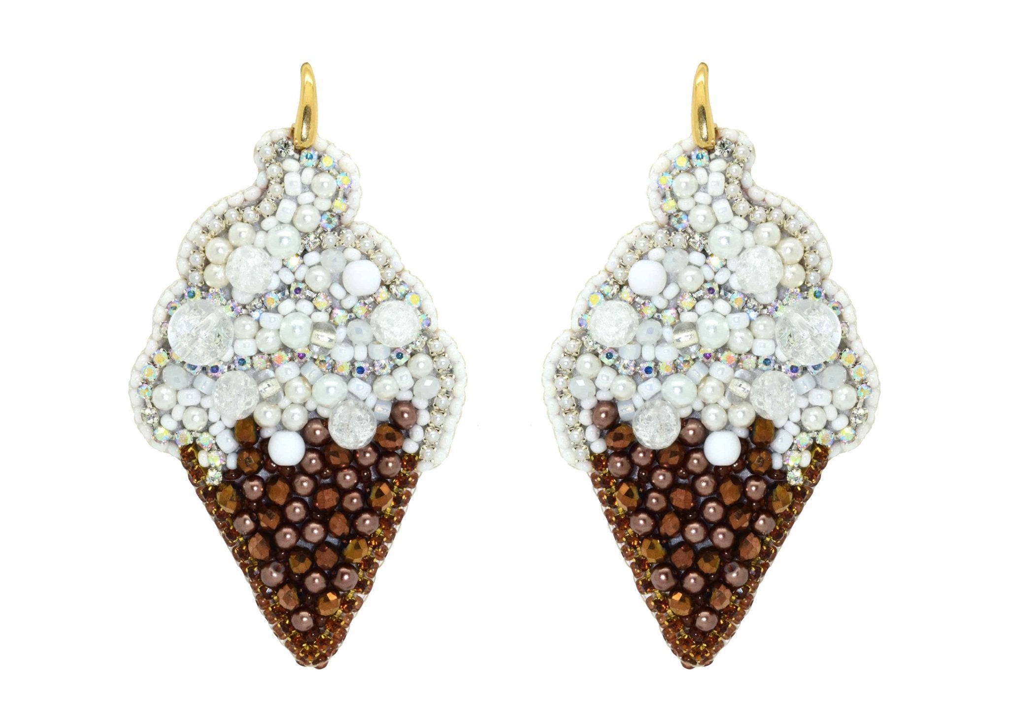 Miccy's | Vanilla Ice Cream | PatchArt Earrings