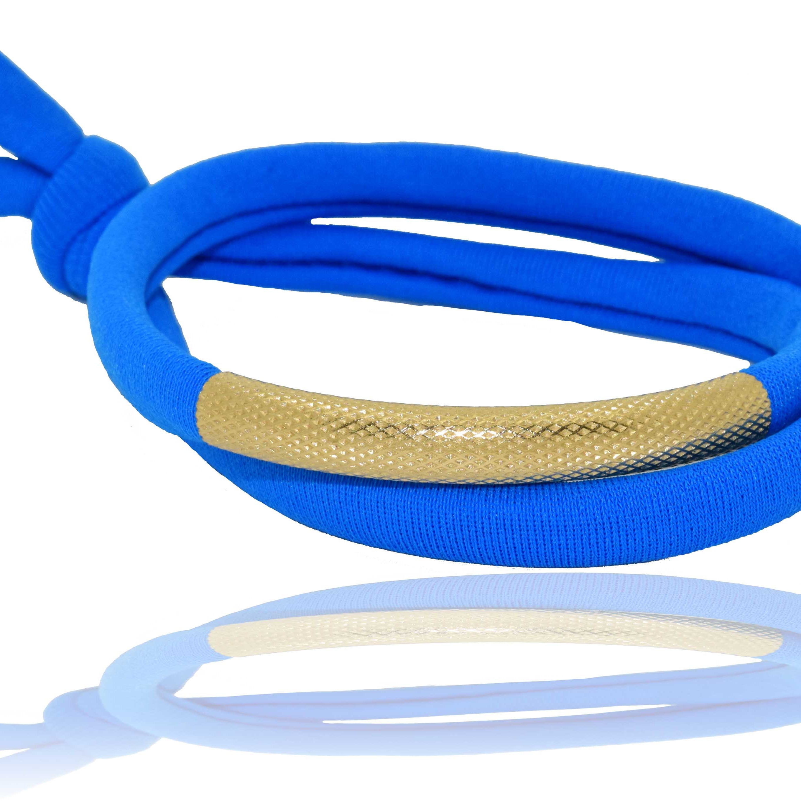 Miccy's | Electric Blue 14K Golden Tube Bracelet
