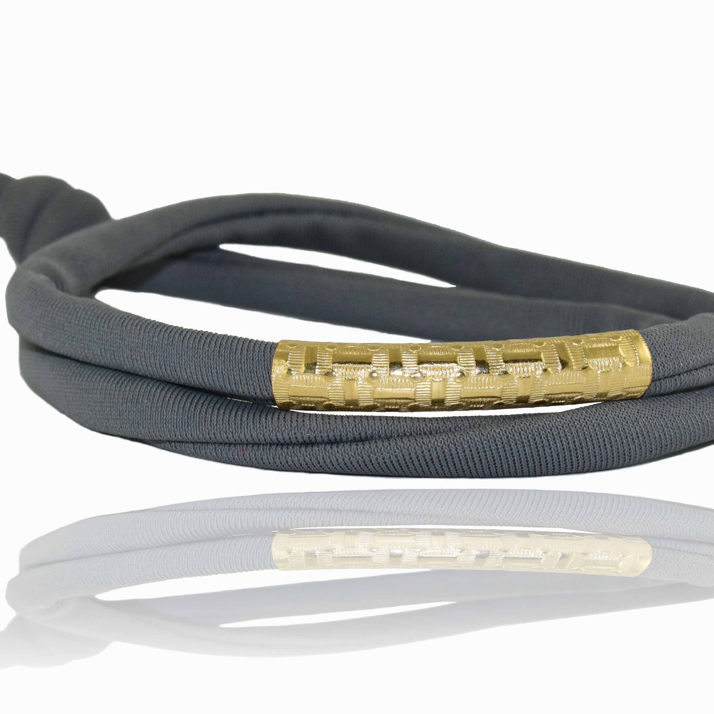 Miccy's | Elephant Grey 14K Golden Tube Bracelet