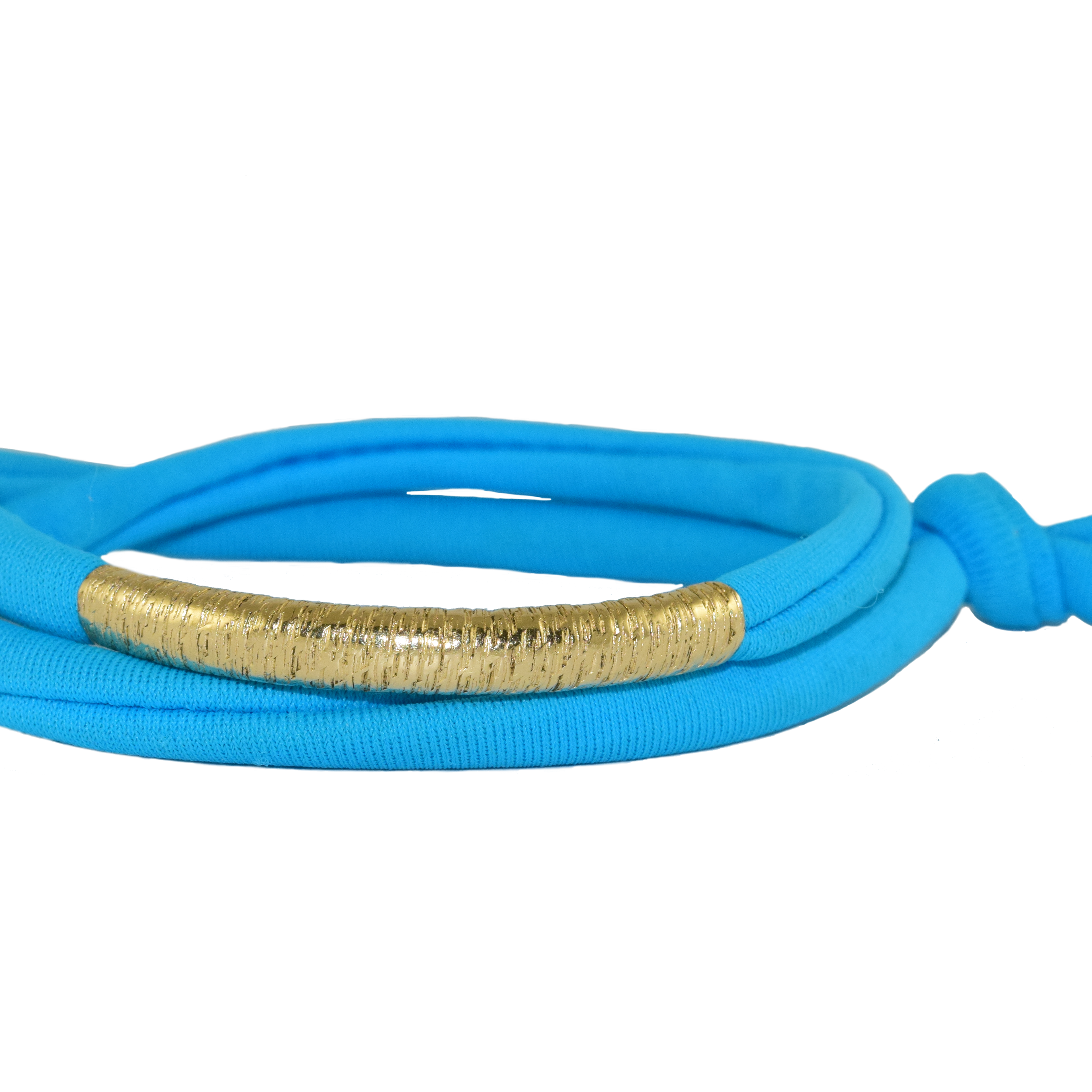Miccy's | Miami Blue 14K Golden Tube Bracelet