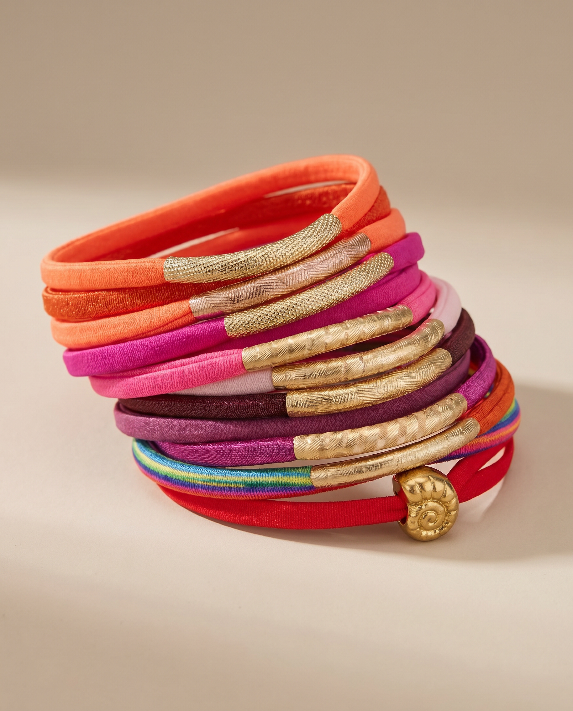 The Golden Tube Bracelet: one bracelet, endless colour combinations