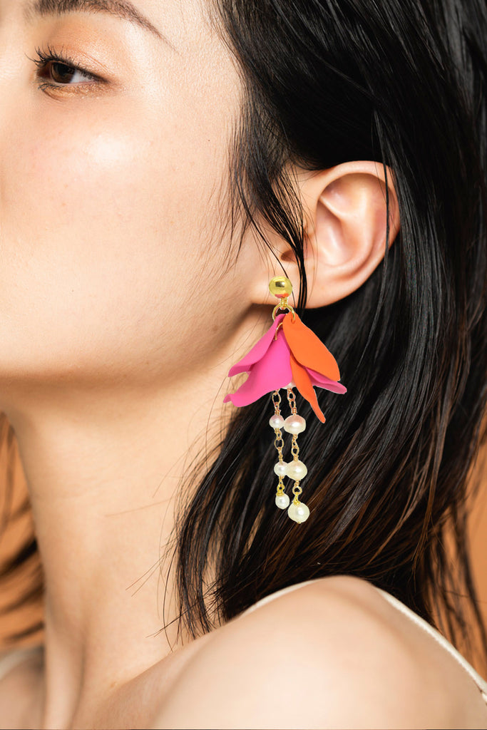 Lou Lou Pink and Orange | Resin Earrings