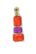 Miccy's | Gemma Orange and purple - Petite | Resin Earrings