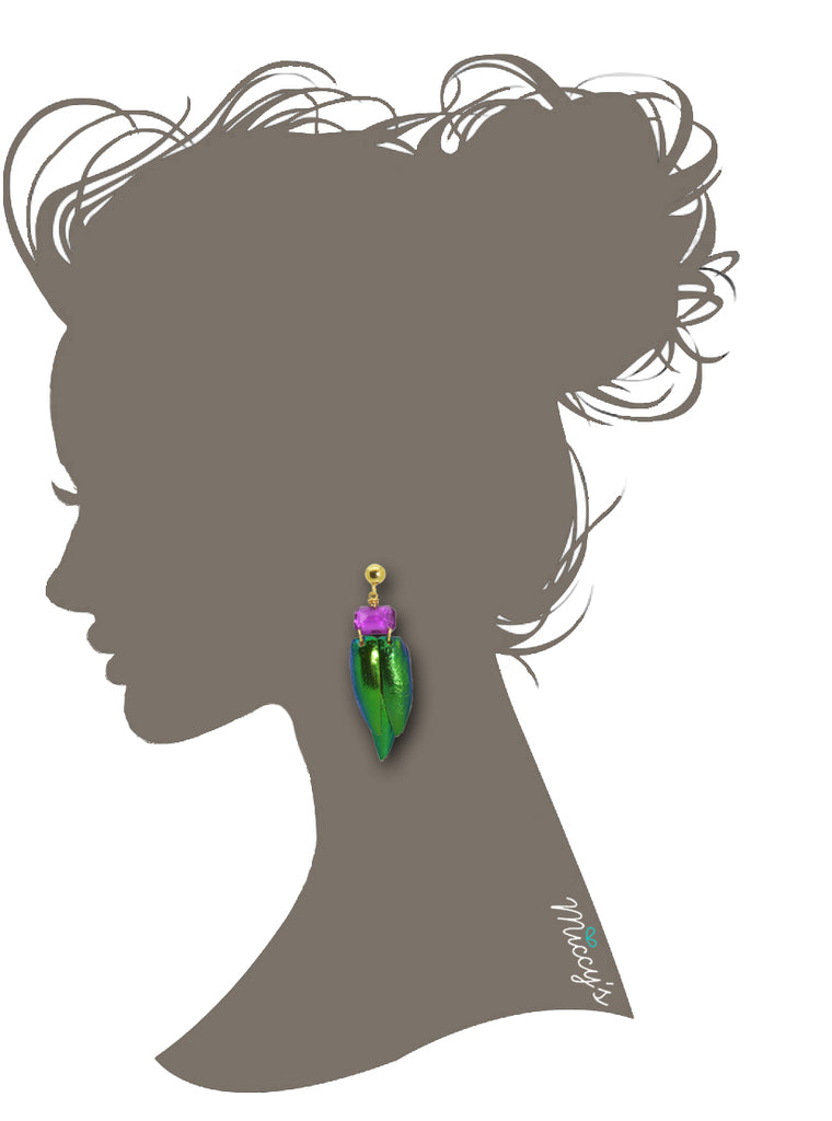 Gemma Beetle - Petite | Skins Earrings