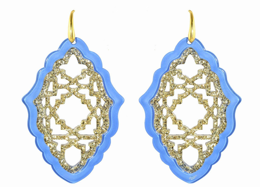 Azizi Light Blue - Large | Resin Earrings - Miccy's Jewelz Europe