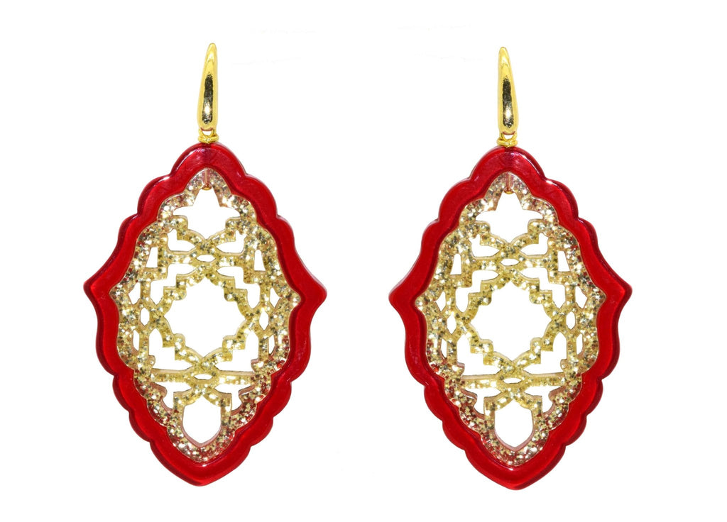Azizi Red | Petite | Resin Earrings - Miccy's Jewelz Europe