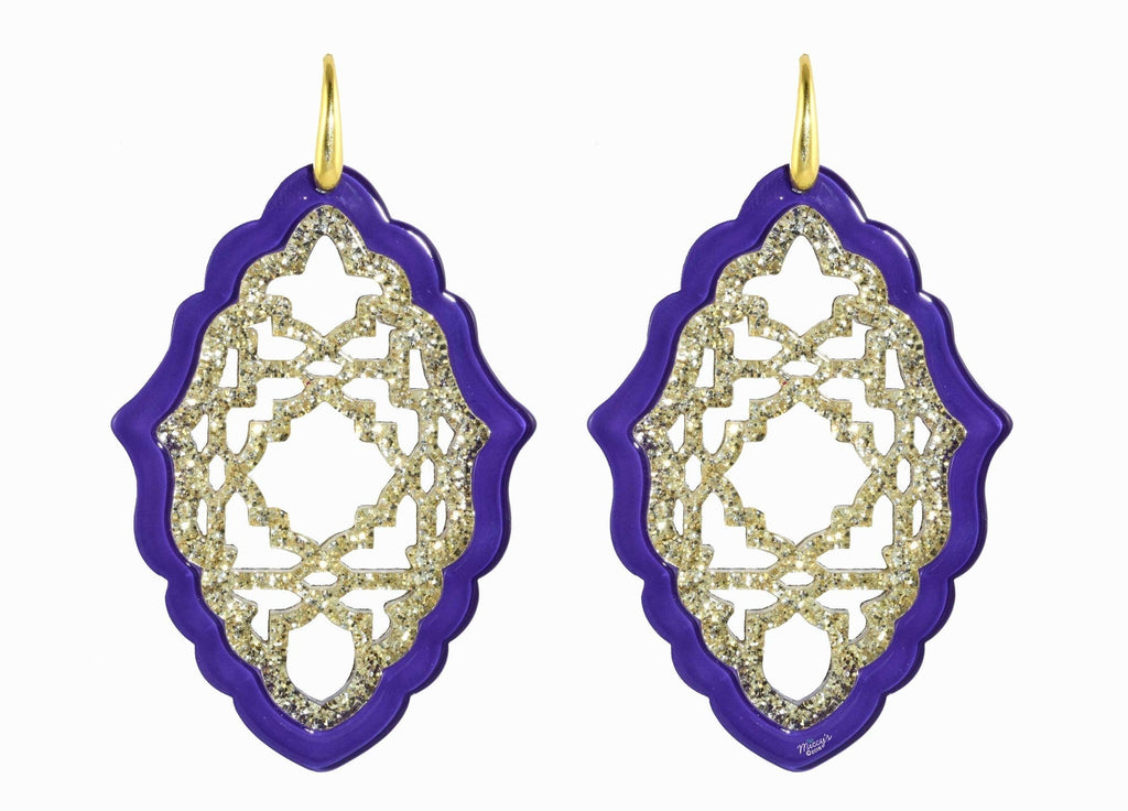Miccy's | Azizi Violet - Large | Resin Earrings
