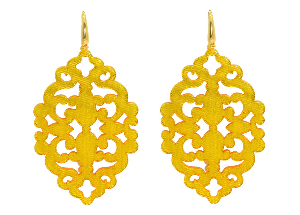 Miccy's | Azulejo Illuminating Yellow | Resin Earrings