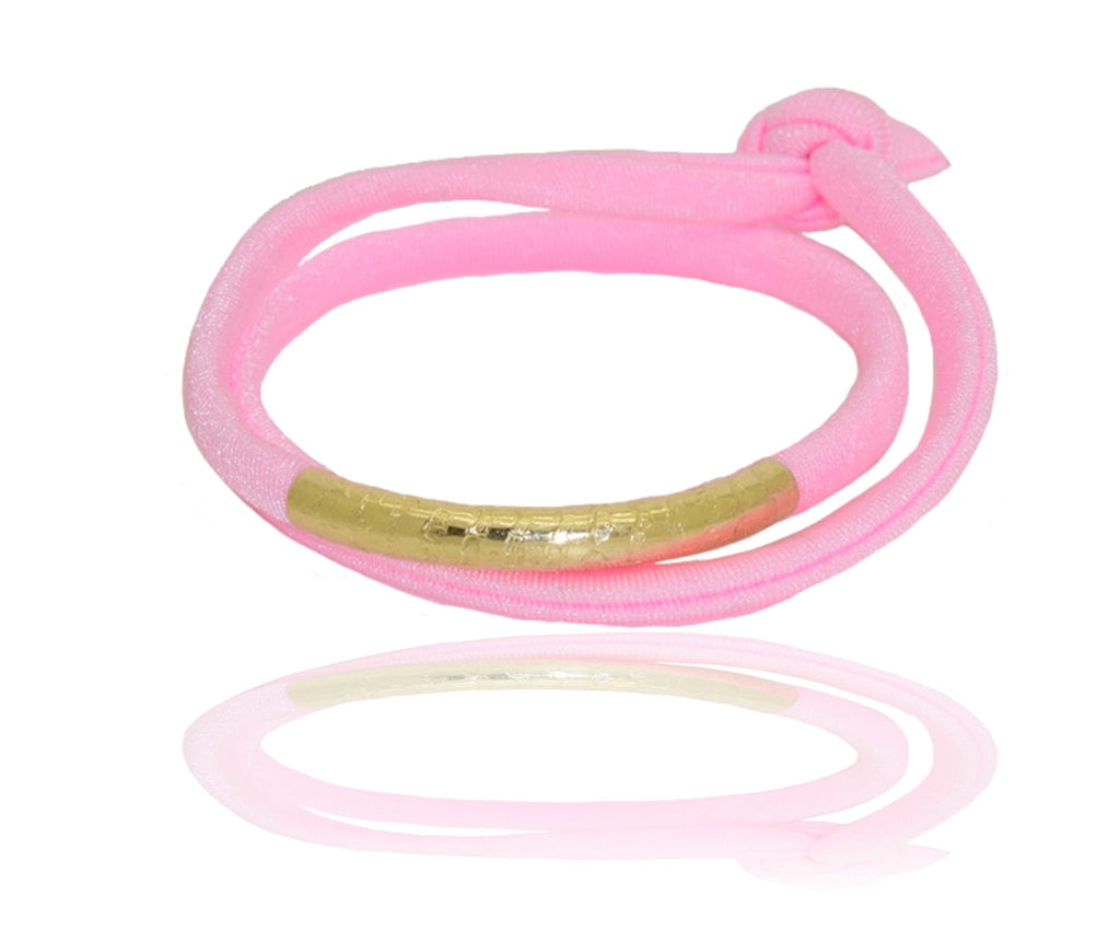 Miccy's | Baby Pink 14K Golden Tube Bracelet