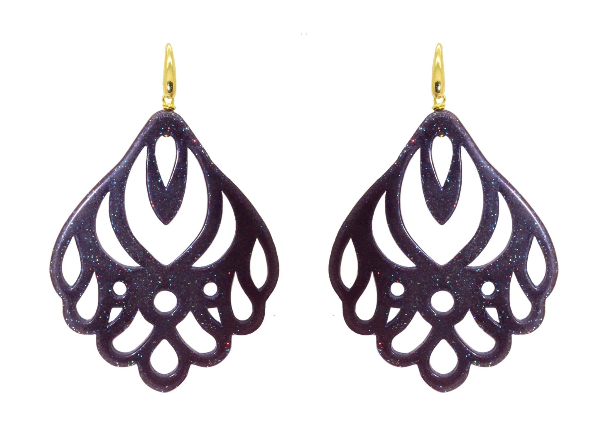 Miccy's | Basila Dark Mauve | Resin Earrings