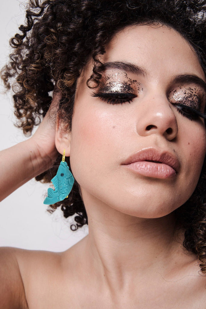Betta Turquoise | Resin Earrings - Miccy's Jewelz Europe