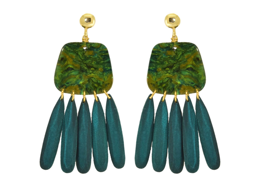 Big Bird Green | Resin Earrings - Miccy's Jewelz Europe