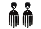 Miccy's | Black Horn Waterfall Stud | Horn Earrings