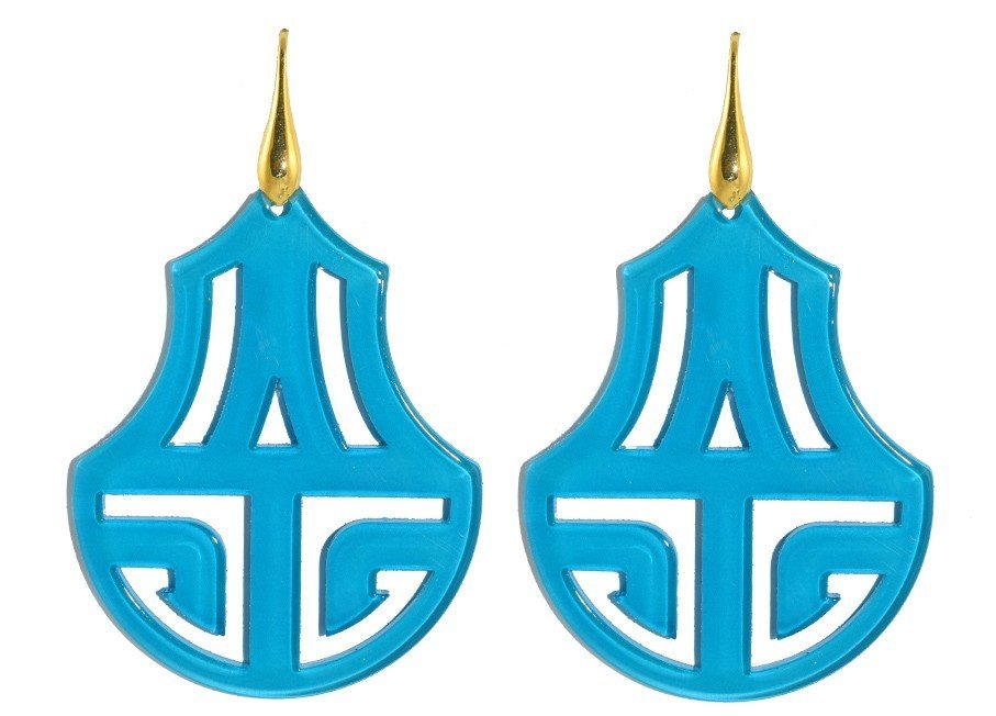 Miccy's | Blue resin chandeliers | Resin Earrings