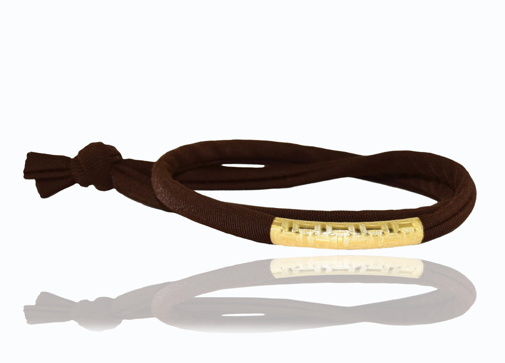 Miccy's | Chocolate Brown 14K Golden Tube Bracelet