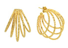 Miccy's | Cinco Golden Hoops | Gold Line Earrings