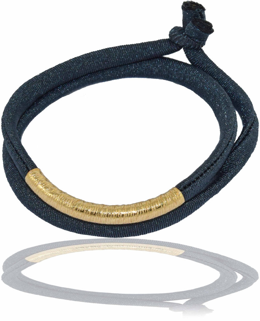 Miccy's | Dark Grey 14K Golden Tube Bracelet