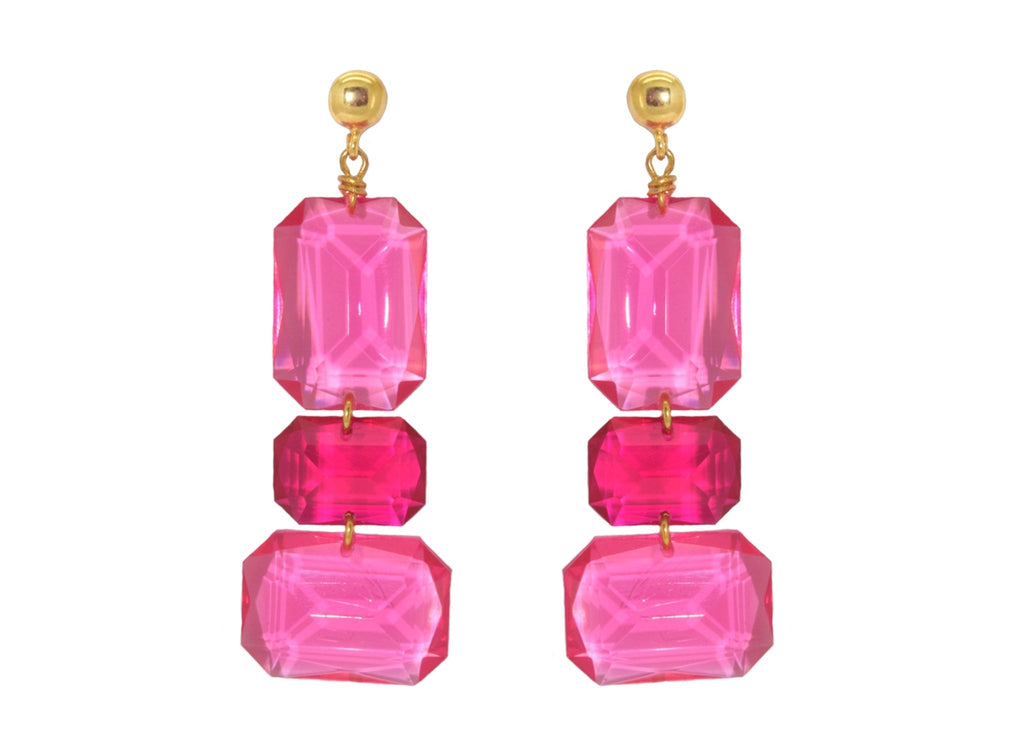 Gemma Barbie Pink | Resin Earrings - Miccy's Jewelz Europe