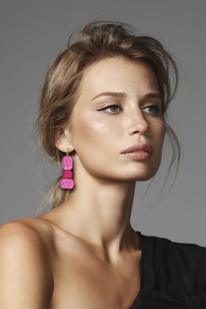 Miccy's | Gemma Barbie Pink | Resin Earrings