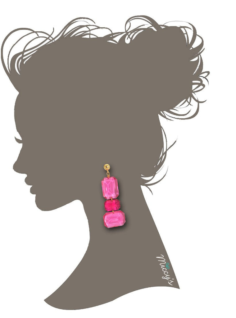 Gemma Barbie Pink | Resin Earrings - Miccy's Jewelz Europe