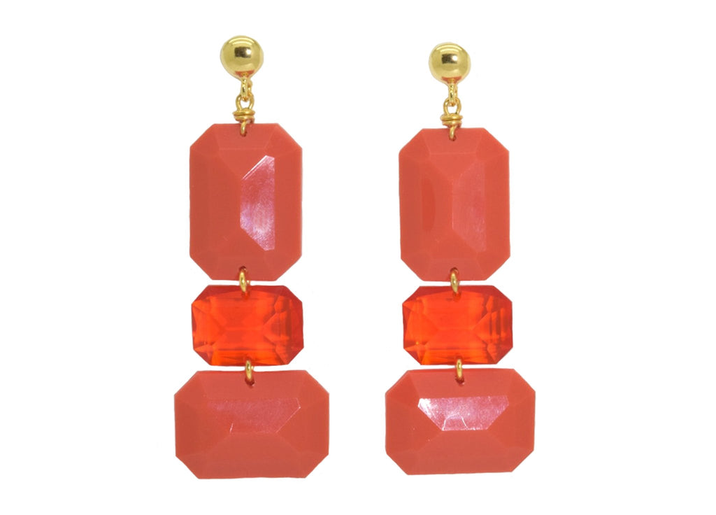 Miccy's | Gemma Coral | Resin Earrings