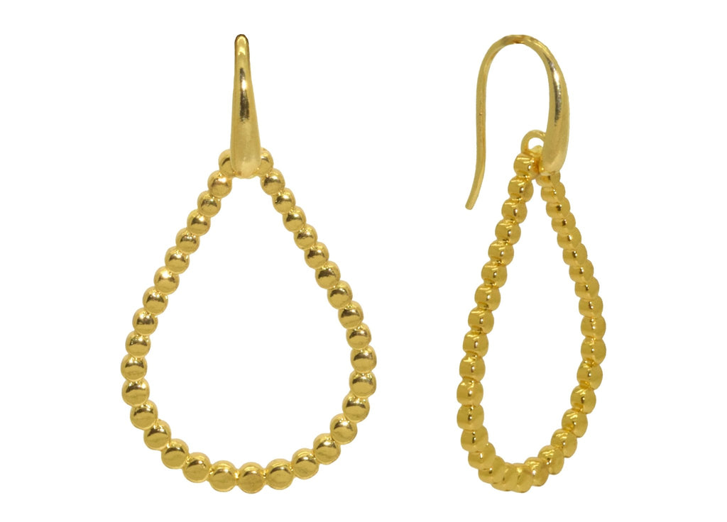 Miccy's | Golden open drops | Gold Line Earrings